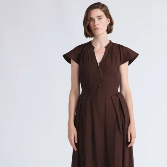 🆕 Free Assembly Flutter Sleeve Maxi Dress - Brown, Size M (8–10) - Picture 11 of 11